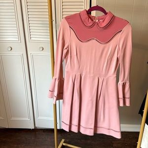 Pink Ted Baker Bell-sleeve dress